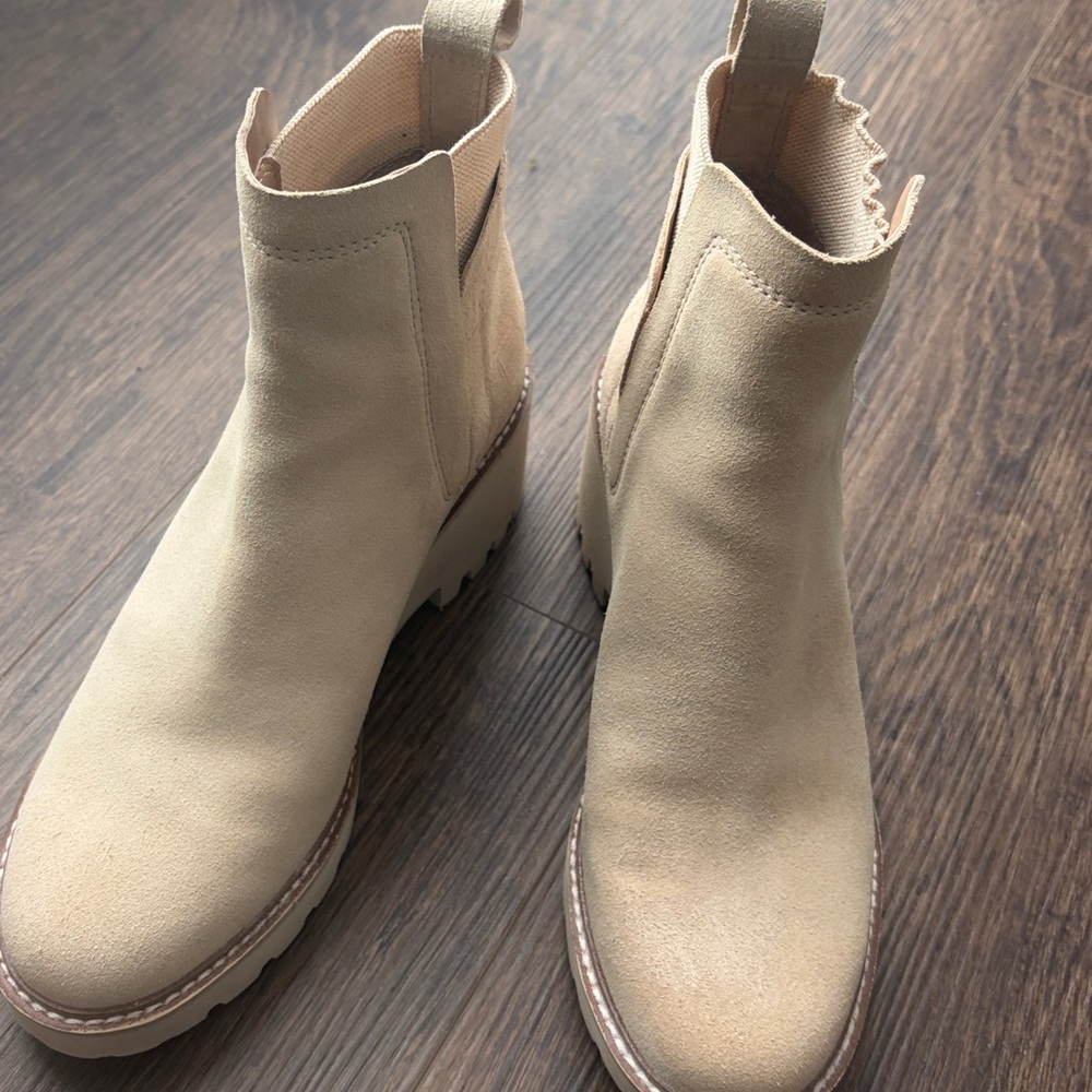 Dolce Vita Cream Ankle Booties